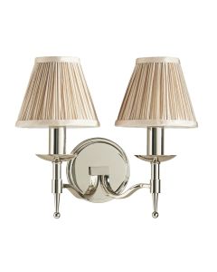 Interiors 1900 - Stanford - 63656 - Nickel Beige 2 Light Wall Light