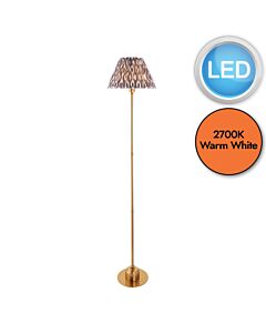 Endon Lighting - Burley Rechargeable & Ikat 30cm - 114789 - LED Aged Brass Grey Touch Floor Lamp