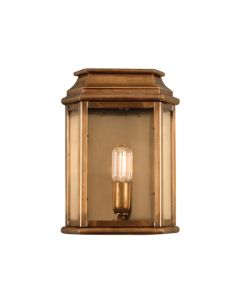 Elstead Lighting - St Martins - ST-MARTINS-BR - Solid Brass Clear Glass IP44 Outdoor Half Lantern Wall Light