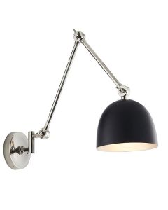 Endon Lighting - Lehal - 93431 - Nickel Black Reading Wall Light