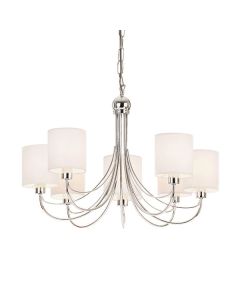 Endon Lighting - Phantom - PHANTOM-7CH - Chrome White 7 Light Chandelier