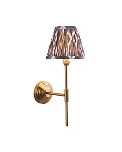 Endon Lighting - Obelisk T Bar & Ikat 16cm - 115698 - Aged Brass Grey Wall Light