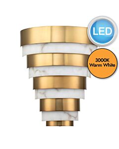 Quintiesse - Echelon - QN-ECHELON-W - LED Heritage Brass Wall Washer Light