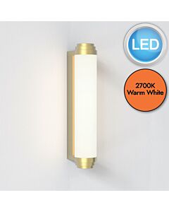 Astro Lighting Professional - Burlington DALI - 1477027 - LED Gold Opal IP44 Bathroom Strip Wall Light