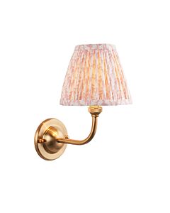 Endon Lighting - Dome Arc & Leaf 16cm - 115592 - Aged Brass Peach Wall Light