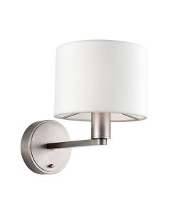 Endon Lighting - Daley - 61608 - Nickel Vintage White Wall Light