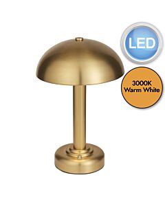 Endon Lighting - Bridport Rechargeable - 110455 - LED Warm Brass Touch Table Lamp