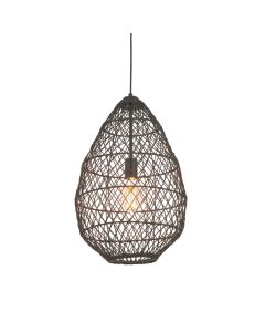 Marcelo - Black Rattan Ceiling Pendant Light