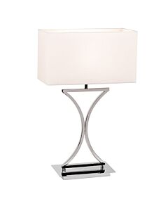 Endon Lighting - Epalle - 96930-TLCH - Chrome White Table Lamp With Shade