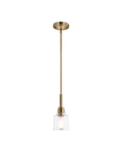 Kichler Lighting - Aivian - KL-AIVIAN-P-WBR - Brass Clear Glass Ceiling Pendant Light