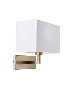 Endon Lighting - Piccolo - 61604 - Satin Nickel White Wall Light