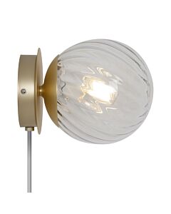 Nordlux - Chisell - 2312111035 - Brass Clear Glass Plug In Wall Light