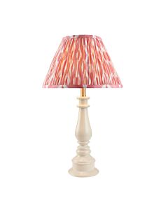 Endon Lighting - Myrtle & Ikat 30cm - 114951 - White Warm Brass Pink Table Lamp With Shade