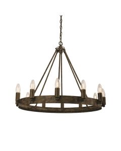 Endon Lighting - Chevalier - 61026 - Aged Metal 12 Light Chandelier