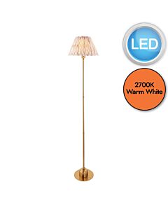 Endon Lighting - Burley Rechargeable & Ikat 30cm - 114793 - LED Aged Brass Neutral Touch Floor Lamp