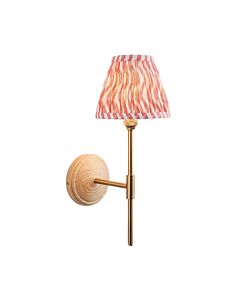 Endon Lighting - Wood T Bar & Ripple 16cm - 115829 - Ash Wood Pink Wall Light