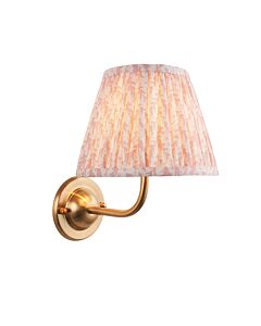 Endon Lighting - Dome Arc & Leaf 20cm - 115957 - Aged Brass Peach Wall Light