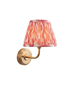 Endon Lighting - Step Arc & Ikat 20cm - 116044 - Aged Brass Pink Wall Light