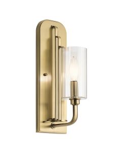 Quintiesse - Kimrose - QN-KIMROSE1-BNB - Natural Brass Clear Glass Wall Light