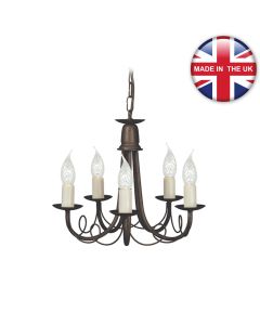 Elstead - Minster MN5-BLK-GOLD Chandelier