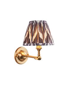 Endon Lighting - Dome Wing & Zigzag 16cm - 115623 - Aged Brass Grey Wall Light