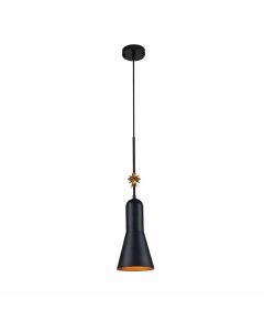 Elstead Lighting - Etoile - ETOILE-P-M-MB - Black Gold Leaf Ceiling Pendant Light