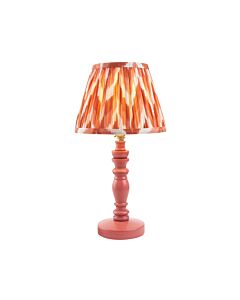 Endon Lighting - Bibury & Zigzag 20cm - 114273 - Pink Aged Brass Orange Table Lamp With Shade