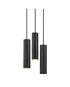 Nordlux - Tilo - 2010473003 - Black Wood 3 Light Ceiling Pendant Light