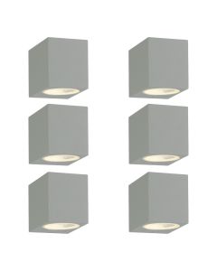 Set of 6 Falmouth - Grey Downards Outdoor IP44 Wall Light