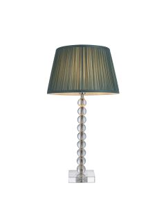 Endon Lighting - Adelie - 98358 - Nickel Clear Crystal Glass Fir Table Lamp With Shade