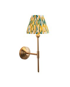 Endon Lighting - Obelisk T Bar & Ikat 16cm - 115700 - Aged Brass Yellow Jade Wall Light