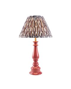 Endon Lighting - Myrtle & Ikat 30cm - 114904 - Pink Warm Brass Grey Table Lamp With Shade