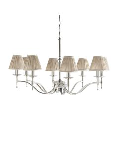 Interiors 1900 - Stanford - 63635 - Nickel Beige 8 Light Chandelier