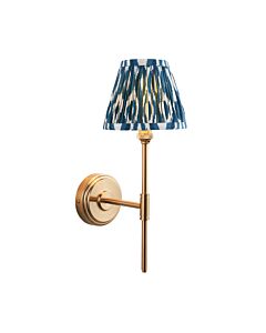 Endon Lighting - Step T Bar & Ikat 16cm - 115769 - Aged Brass Blue Wall Light