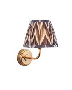 Endon Lighting - Step Arc & Zigzag 20cm - 116043 - Aged Brass Grey Wall Light