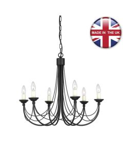 Elstead - Carisbrooke CB6-BLACK Chandelier