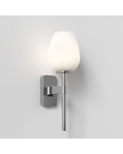 Astro Lighting - Tacoma Single 1429001 & 5036007 - IP44 Polished Chrome Wall Light with Opal Tulip Glass Shade