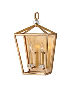 Quintiesse - Stinson - QN-STINSON2-DBR - Distressed Brass 2 Light Wall Light