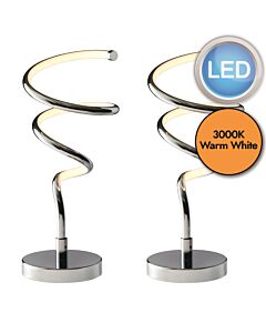 Set of 2 Spring - Polished 10W LED Table Lamps