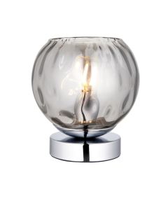 Endon Lighting - Dimple - 97976 - Chrome Smoked Glass Table Lamp