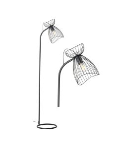 Diablo - Black Cage Design Floor Reading Lamp