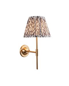 Endon Lighting - Dome T Bar & Leaf 20cm - 115966 - Aged Brass Grey Wall Light