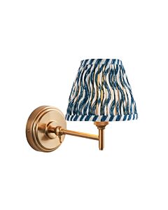 Endon Lighting - Step Fold & Ripple 16cm - 115790 - Aged Brass Blue Wall Light