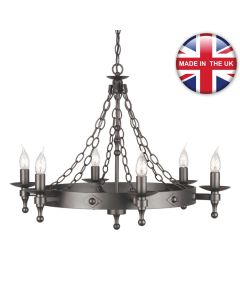 Elstead - Warwick WR6-GRAPHITE Chandelier