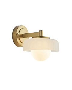 Endon Lighting - Boss - 120630 - Aged Brass Opal Frosted Glass Wall Light