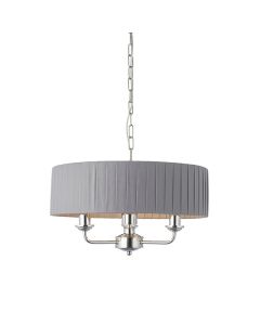 Endon Lighting - Highclere - 94394 - Nickel Charcoal 3 Light Ceiling Pendant Light