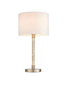 Endon Lighting - Andromeda - 71621 - Chrome White Table Lamp With Shade