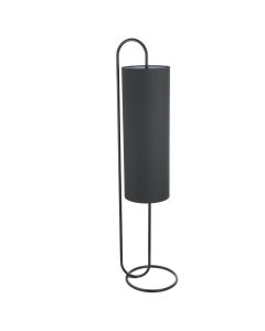 Simba - Matt Black Floor Lamp with Black Shade