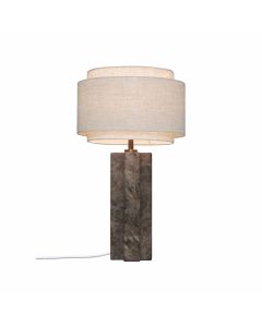 Nordlux - Takai - 2320445018 - Brown Marble Brass Natural Table Lamp With Shade