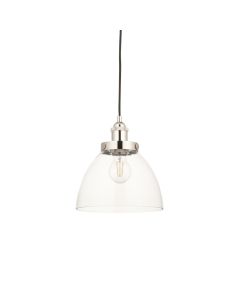 Kallepo - Nickel & Clear Glass Ceiling Pendant Light